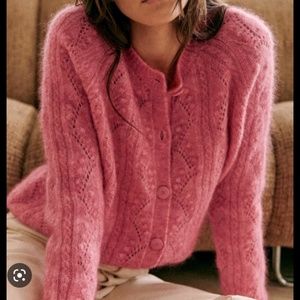 Sezane Magda Cardigan in Pink Winter